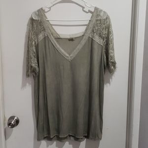 POL 3x gray blouse